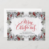 Pine Cones kerstfeestay Corporate Greeting Briefkaart (Voorkant / Achterkant)