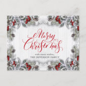 Pine Cones kerstfeestay Corporate Greeting Briefkaart (Voorkant)