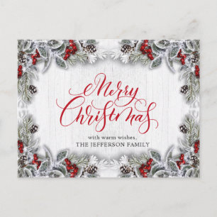 Pine Cones kerstfeestay Corporate Greeting Briefkaart