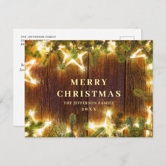 Pine Cones Kerstfeestdag groet Briefkaart (Voorkant / Achterkant)