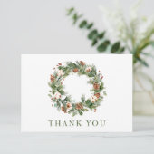 Pine Cones Kerstfeestdag grote onderneming Bedankkaart (Staand voorkant)