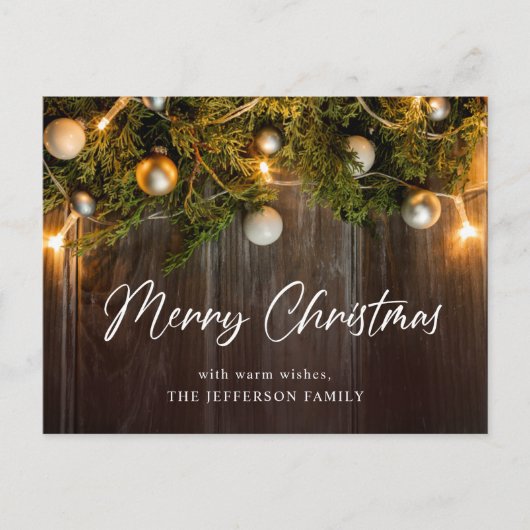 Pine Cones kerstfeestdag — kaartje Briefkaart (Voorkant)