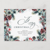 Pine Cones Kerstmis met feestdag Briefkaart (Voorkant)