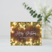 Pine Cones Kerstmis Rustic Holiday Greeting Briefkaart (Staand voorkant)