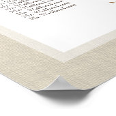 Pine Cones Light Burlap Wedding Seating Chart Poster (Hoek)