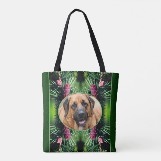 Pine Cones Lijst Creëer Uw Eigen Pet Foto Tote Bag (Achterkant)