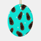Pine Cones Natural Kerstkeramisch Ornament (Rechts)