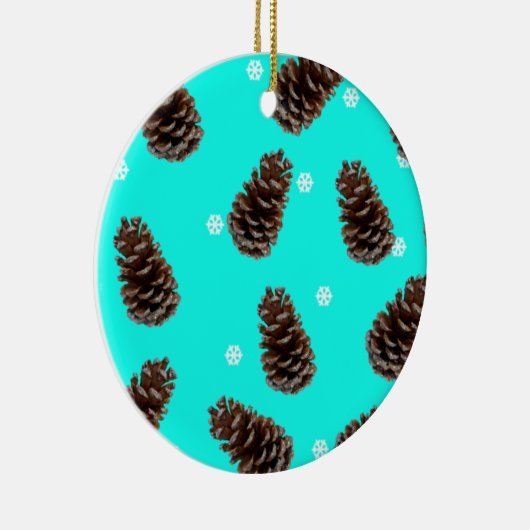 Pine Cones Natural Kerstkeramisch Ornament (Rechts)