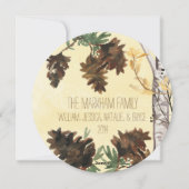 Pine Cones Natuur Ronde kerstfeestdag Feestdagenkaart (Achterkant)