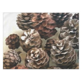 Pine Cones Organic Kerstsierents Art Tafelkleed (Voorkant (Horizontaal))