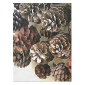 Pine Cones Organic Kerstsierents Art Tafelkleed (Voorkant)