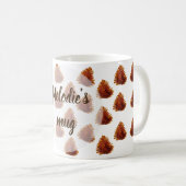 Pine Cones Pattern-Mok Koffiemok (Voorkant rechts)