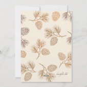 Pine Cones Photo Holiday Card Feestdagenkaart (Achterkant)