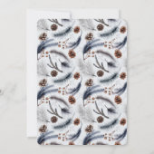 Pine Cones & Pine Needles Patroon Birthday Kaart (Achterkant)