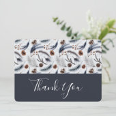 Pine Cones & Pine Needles Patroon Dank u Bedankkaart (Staand voorkant)