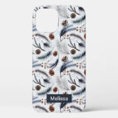 Pine Cones & Pine Needles Waterverf Patroon Case-Mate iPhone Case (Achterkant)