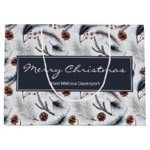 Pine Cones & Pine Needles Waterverf Patroon