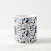 Pine Cones & Pine Needles Waterverf Patroon Koffiemok (Center)