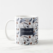 Pine Cones & Pine Needles Waterverf Patroon Koffiemok (Links)