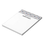 Pine Cones & Pine Needles Waterverf Patroon Notitieblok (Linkerzijde)