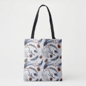 Pine Cones & Pine Needles Waterverf Patroon Tote Bag (Voorkant)