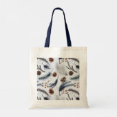 Pine Cones & Pine Needles Waterverf Patroon Tote Bag (Achterkant)