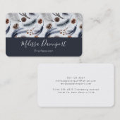 Pine Cones & Pine Needles Waterverf Patroon Visitekaartje (Voorkant / Achterkant)