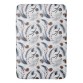Pine Cones & Pine Needles Winter Pattern Badmat (Voorkant Verticaal)