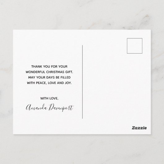 Pine Cones & Pine Needles Winter Pattern Dank u Briefkaart (Achterkant)