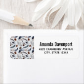 Pine Cones & Pine Needles Winter Pattern Etiket (Insitu)