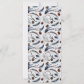 Pine Cones & Pine Needles Winter Pattern Kaart (Achterkant)