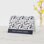 Pine Cones & Pine Needles Winter Pattern Kaart (Gele Bloem)