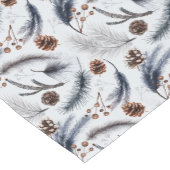 Pine Cones & Pine Needles Winter Pattern Korte Tafelloper (Hoek)