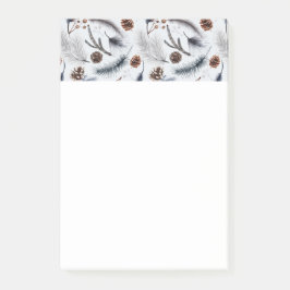 Pine Cones & Pine Needles Winter Pattern Post-it® Notes