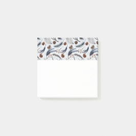 Pine Cones & Pine Needles Winter Pattern Post-it® Notes