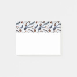 Pine Cones & Pine Needles Winter Pattern Post-it® Notes