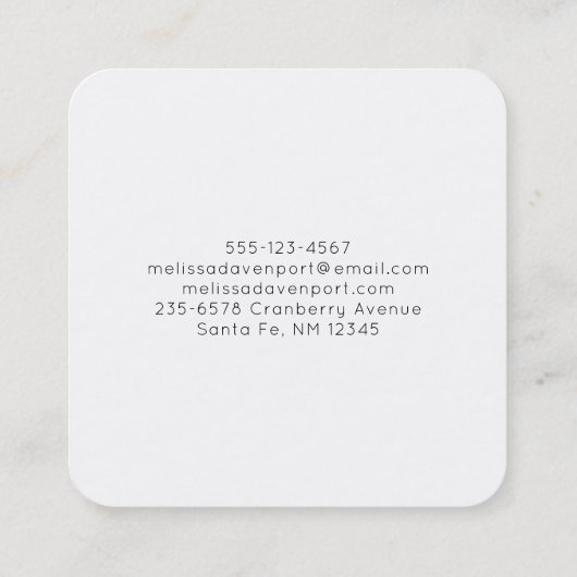 Pine Cones & Pine Needles Winter Pattern Vierkante Visitekaartje (Achterkant)