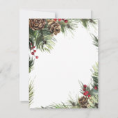 Pine Cones, Pine Tree Branches Kaart (Achterkant)