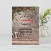 Pine Cones, Pine Tree Branches Kerstfeest Kaart (Staand voorkant)