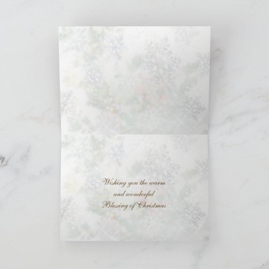 Pine Cones Red Berry kerst Kaart (Binnen)