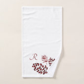 Pine Cones Red en Black Buffalo Pset Bad Handdoek (Handdoek)