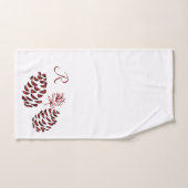 Pine Cones Red en Black Buffalo Pset Bad Handdoek (Handdoek)