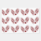 Pine Cones Red en Black Buffalo Pset Inpakpapier Vel (Voorkant 3)