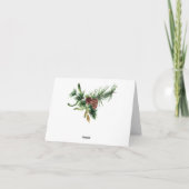 Pine Cones Rustic Corroborative Kerstfeestdag Kaart (Achterkant)