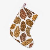 Pine cones seamless pattern kleine kerstsok (Voorkant (Hangend))