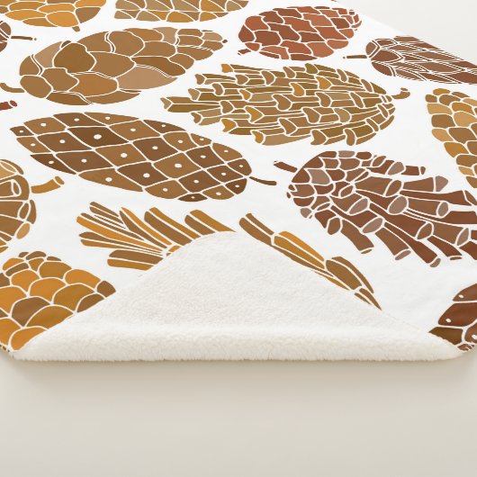 Pine cones seamless pattern sherpa deken (3/4)