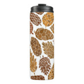 Pine cones seamless pattern thermosbeker (Voorkant)