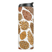 Pine cones seamless pattern thermosbeker (Gedraaid links)