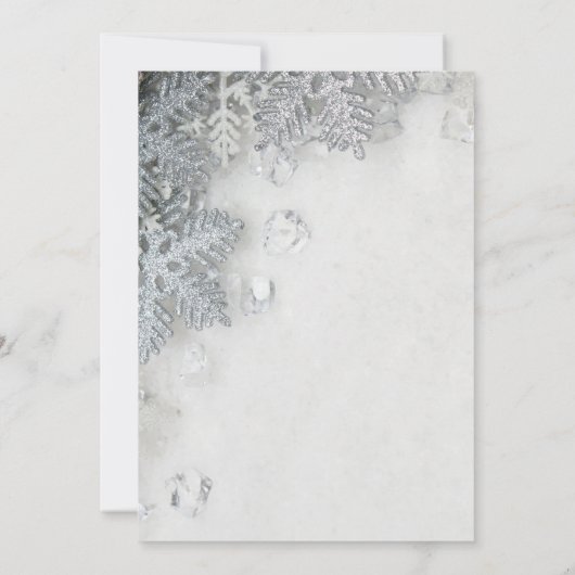 Pine Cones, Sneeuwvlokken sparen de Datum Save The Date (Achterkant)