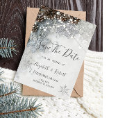 Pine Cones, Sneeuwvlokken sparen de Datum Save The Date
